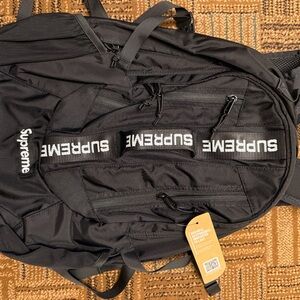 Supreme Black Logo Backpack